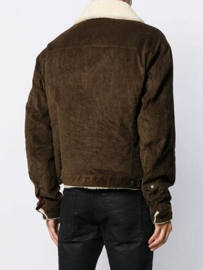Shop Dsquared2 Shearling Jacket In Brown