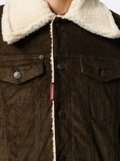 DSQUARED2 SHEARLING JACKET - 棕色