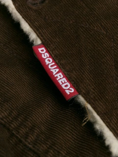 DSQUARED2 SHEARLING JACKET - 棕色