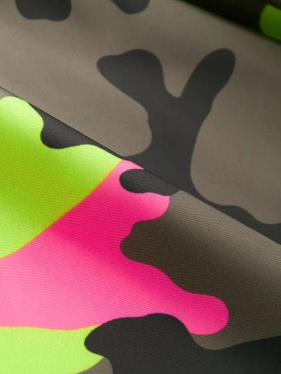 Shop Valentino Camouflage Print Lightweight Jacket In Green