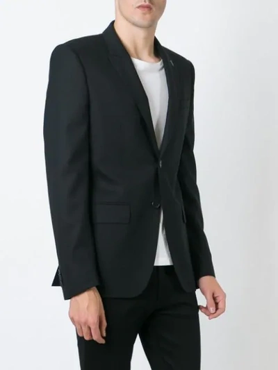 Shop Givenchy Classic Fitted Blazer - Black