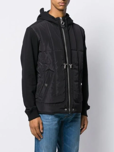 Shop Diesel S-bella Hooded Jacket In Black