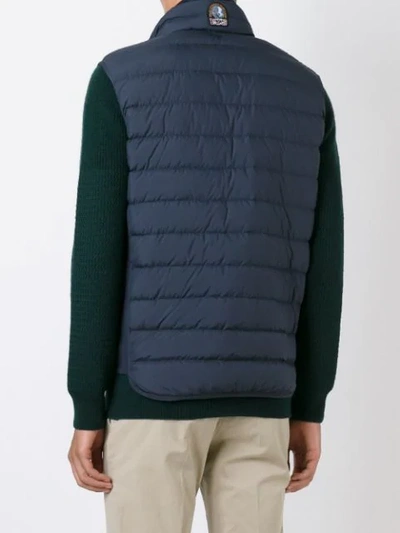 Shop Parajumpers Padded Vest In Blue