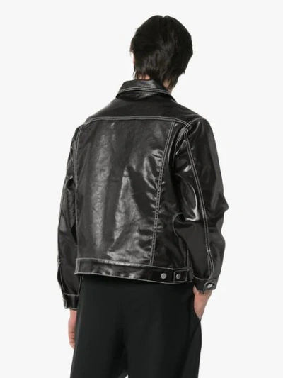 Shop Eytys Buck Tar Coated Denim Jacket In Black