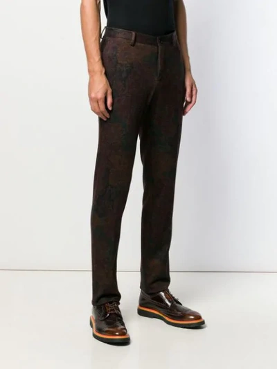 Shop Etro Straight Leg Patterned Trousers In Neutrals
