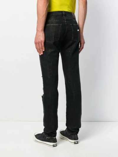 Shop Buscemi Distressed Jeans In Black