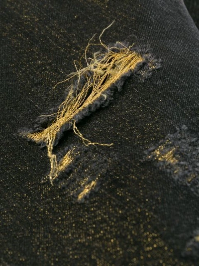 Shop Buscemi Distressed Jeans In Black