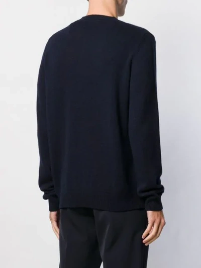 Shop Corneliani Fine Knit Jumper In Blue