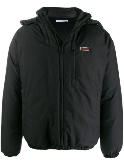 Shop Givenchy Hooded Zip-up Jacket In Black