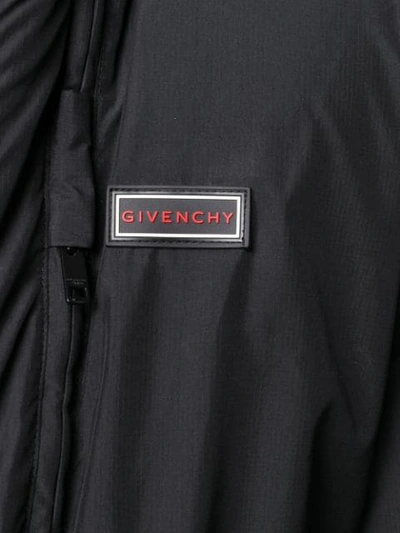 Shop Givenchy Hooded Zip-up Jacket In Black