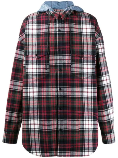 Shop Juunj Plaid Shirt In Red