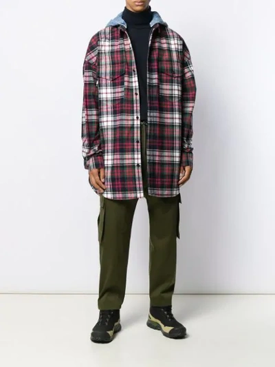 Shop Juun.j Plaid Shirt In Red