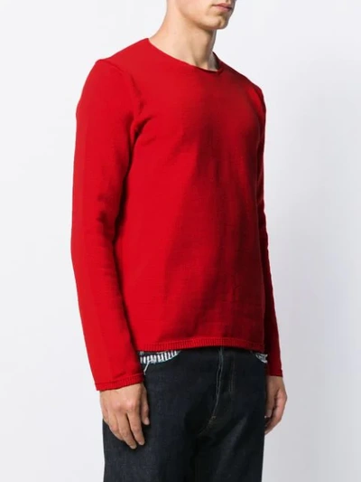 Shop Comme Des Garçons Shirt Crew Neck Jumper In Red