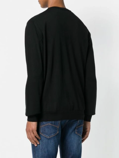 Shop Emporio Armani V-neck Cardigan In Black