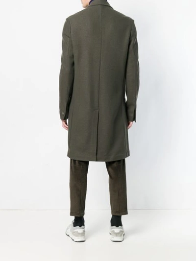 Shop Low Brand Double Breasted Midi Coat In Green