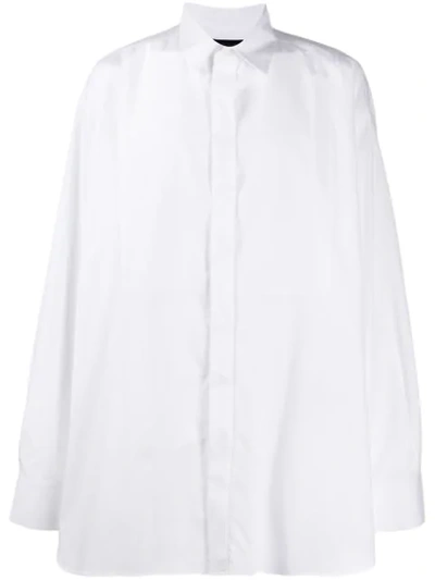 Shop Ann Demeulemeester Oversize Buttoned Shirt In White