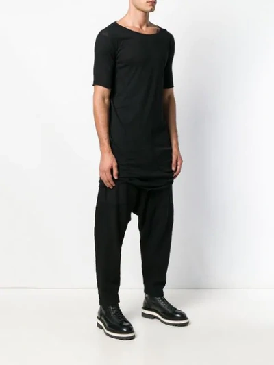 Shop Army Of Me Fitted Long T-shirt - Black