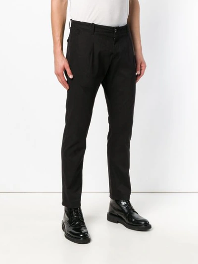 Shop Nine In The Morning Slim-fit Trousers - Black