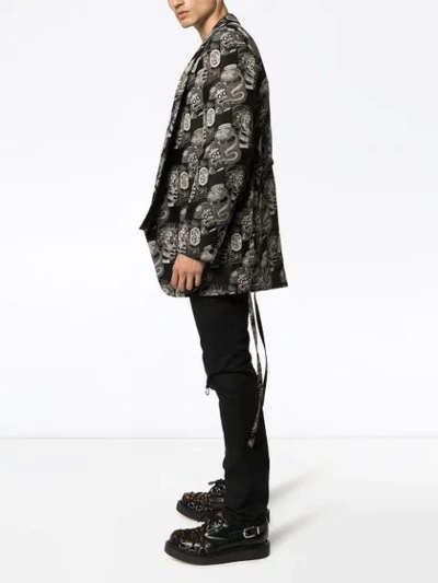 Shop Comme Des Garçons Homme Deux Buy Or Die Jacquard Blazer In Black