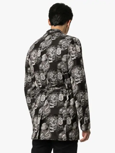 Shop Comme Des Garçons Homme Deux Buy Or Die Jacquard Blazer In Black