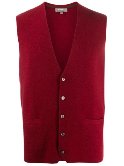 Shop N•peal The Chelsea Milano Waistcoat In Red