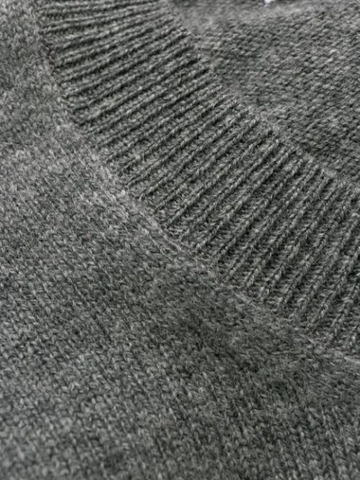 Shop Comme Des Garçons Shirt Layered Jumper In Grey