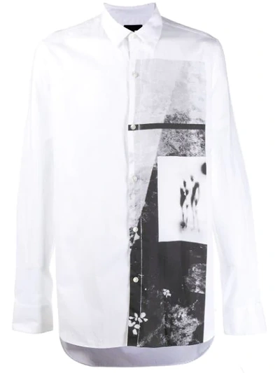 Shop Ann Demeulemeester Hemd Mit Grafischem Print In White