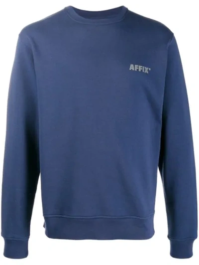Shop Affix Logo Print Sweatshirt In Blue