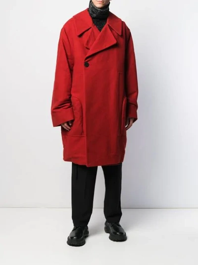 Shop Rick Owens Drell Parka In Red