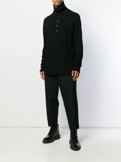 Shop Yohji Yamamoto Turtleneck Jumper In 1 Black