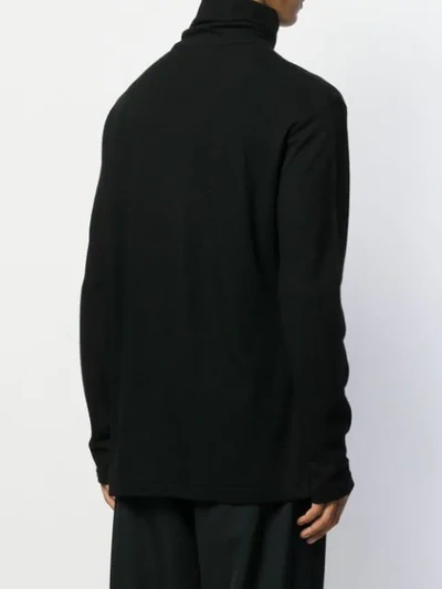 Shop Yohji Yamamoto Turtleneck Jumper In 1 Black