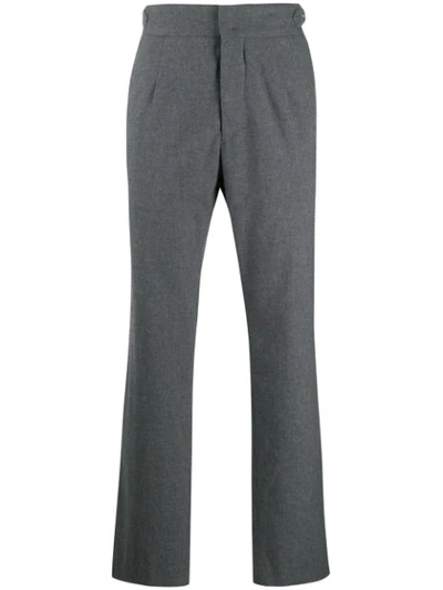 Shop Maison Flaneur Tailored Straight Leg Trousers In Grey