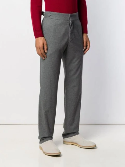 Shop Maison Flaneur Tailored Straight Leg Trousers In Grey
