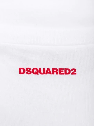 DSQUARED2 LOGO印花T恤 - 白色