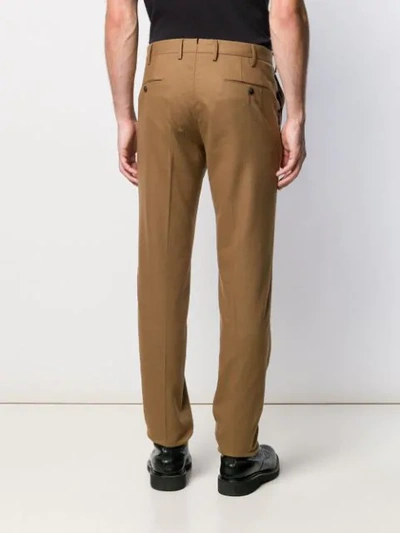 Shop Pt01 Slim Fit Chinos In Brown