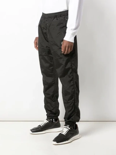 Shop Stone Island Ripstop Trousers In Black