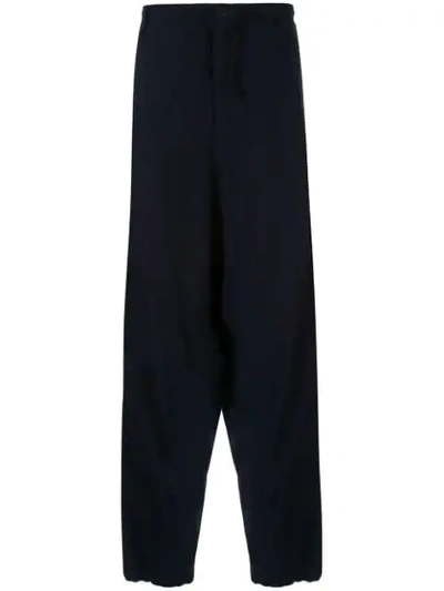 Shop Yohji Yamamoto Wide Leg Trousers In Black