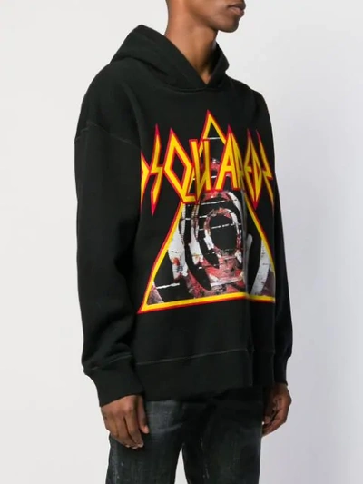Shop Dsquared2 Graphic Print Hoodie In Black