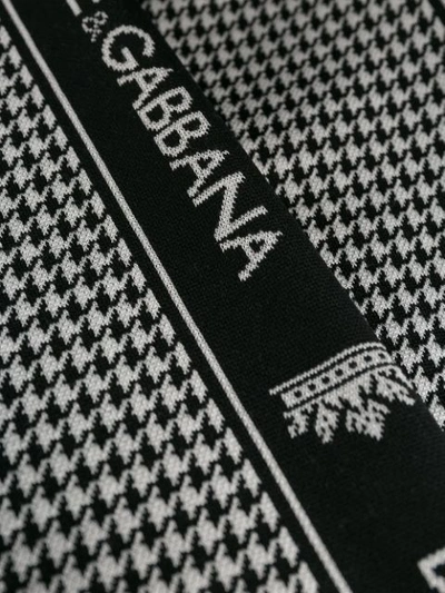 Shop Dolce & Gabbana Houndstooth Track Pants In Black