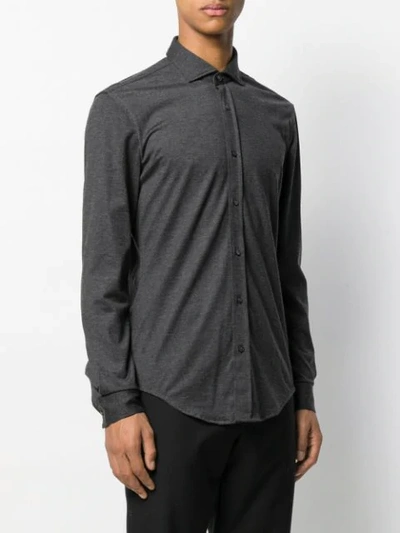 Shop Hugo Boss Plain Shirt In Grey