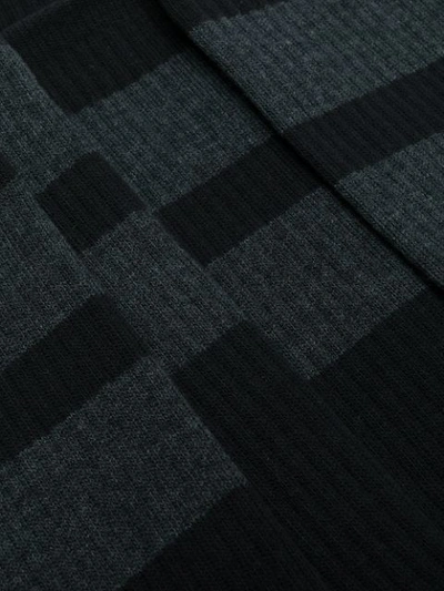 Shop Neighborhood Three-pack Stripe Detail Socks - Black