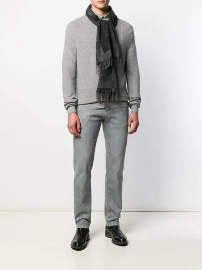 Shop Ermenegildo Zegna Straight Leg Jeans In Grey