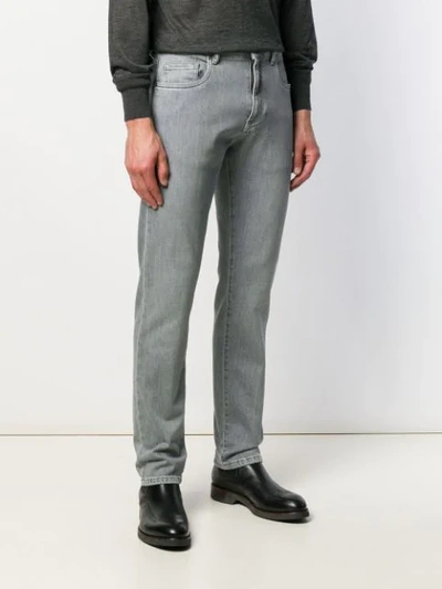 Shop Ermenegildo Zegna Straight Leg Jeans In Grey