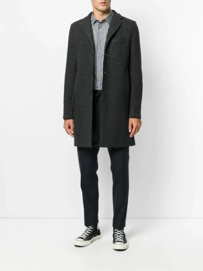 Shop Harris Wharf London Slim-fit Tailored Coat - Grey