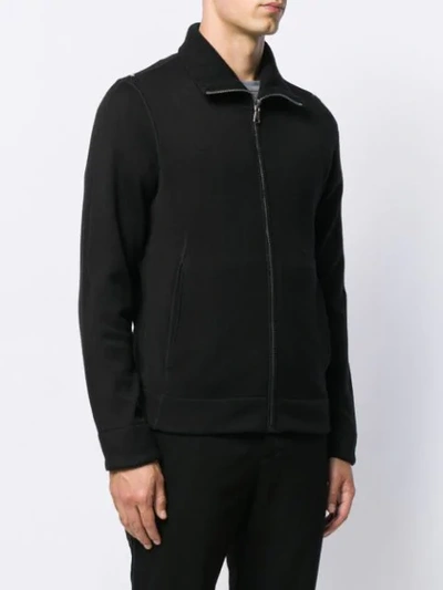 Shop Transit Slim-fit Zip-up Cardigan In Black