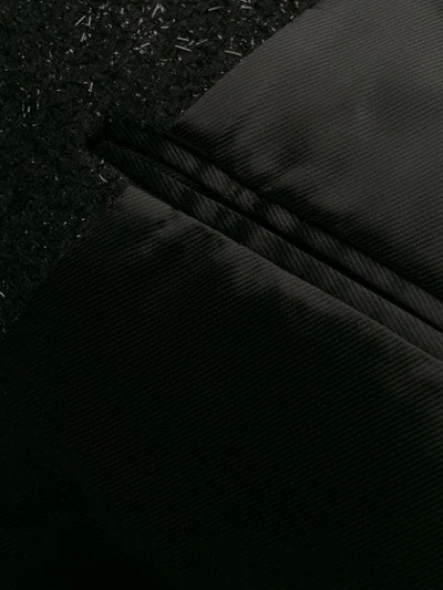 SAINT LAURENT SPANGLED TWEED COAT - 黑色