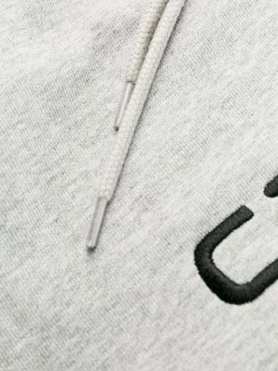 Shop Carhartt Logo Print Hoodie In Grey
