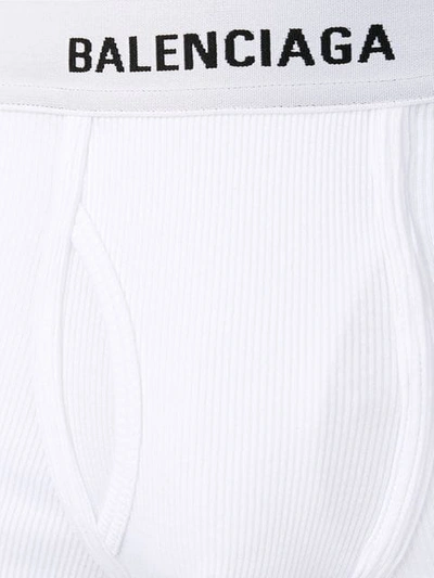 Shop Balenciaga Pack Of Three Branded Boxers In White