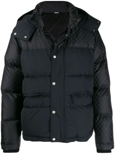 Shop Gucci Gg Padded Jacket In Black
