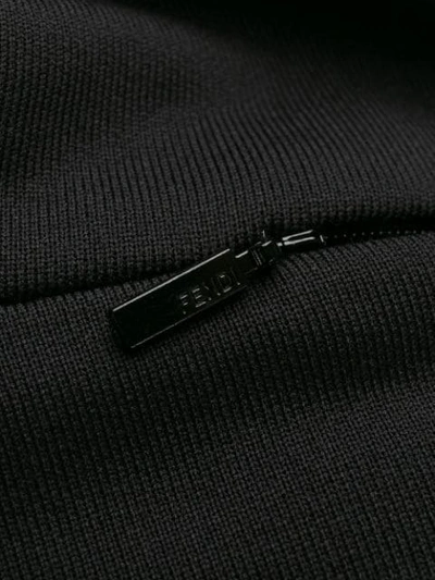 Shop Fendi Logo Patch Track Pants In Black